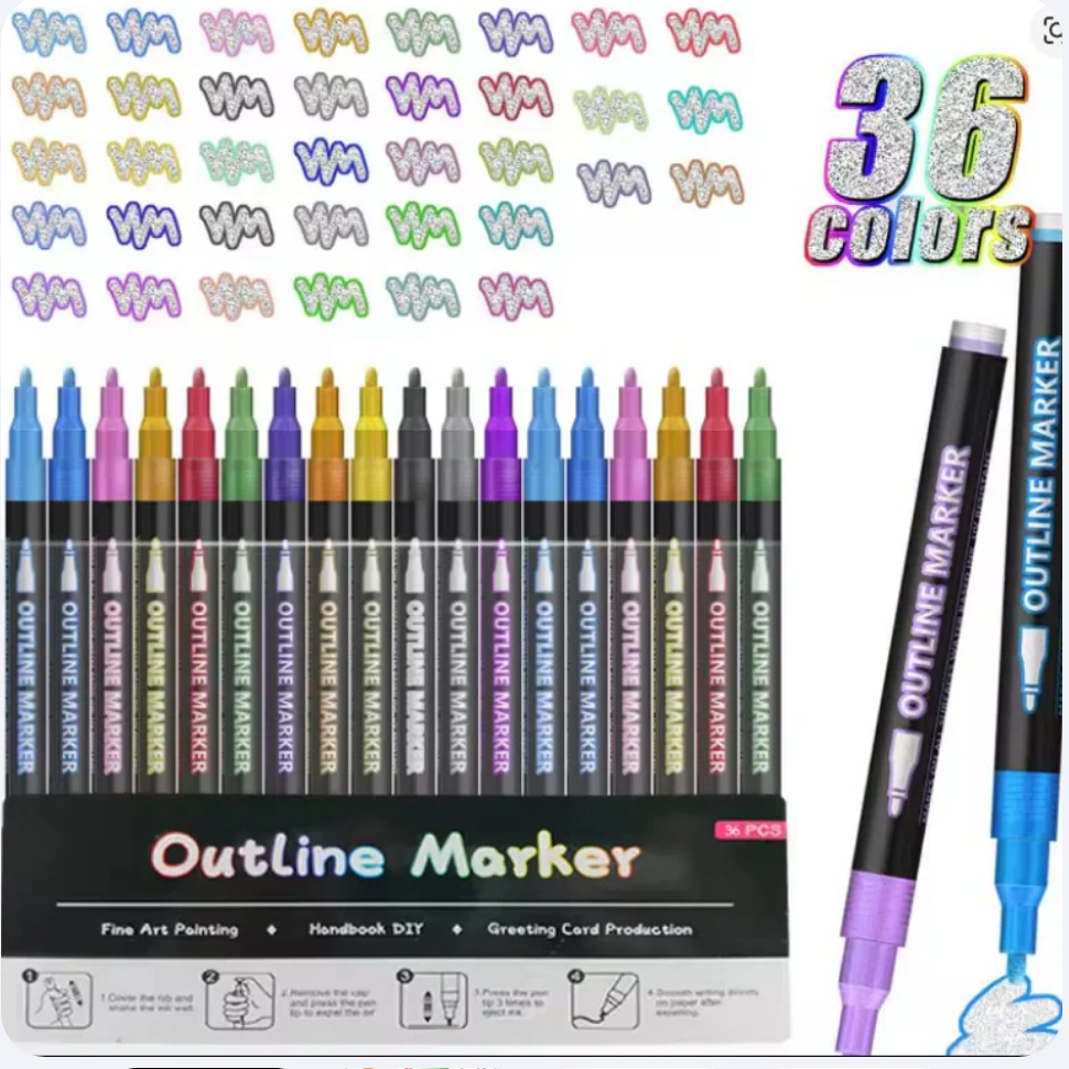 Glitter Shimmer Gel Pens Set