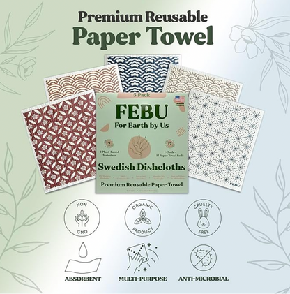 Eco-Friendly Swedish Dishcloths 5 Pack