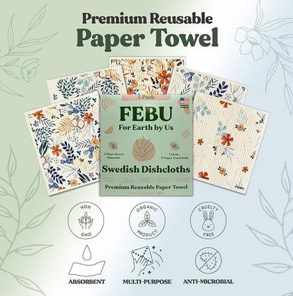 Eco-Friendly Swedish Dishcloths 5 Pack