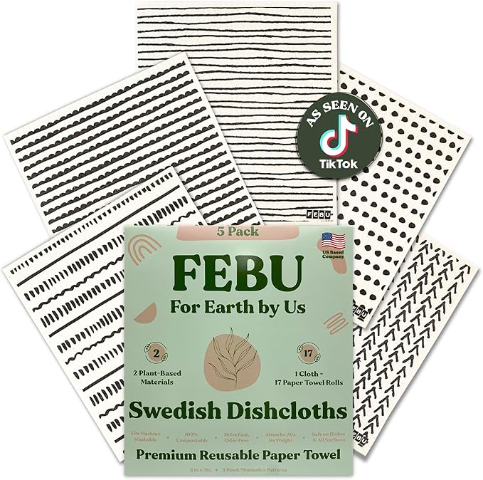 Eco-Friendly Swedish Dishcloths 5 Pack