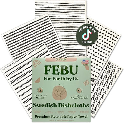 Eco-Friendly Swedish Dishcloths 5 Pack