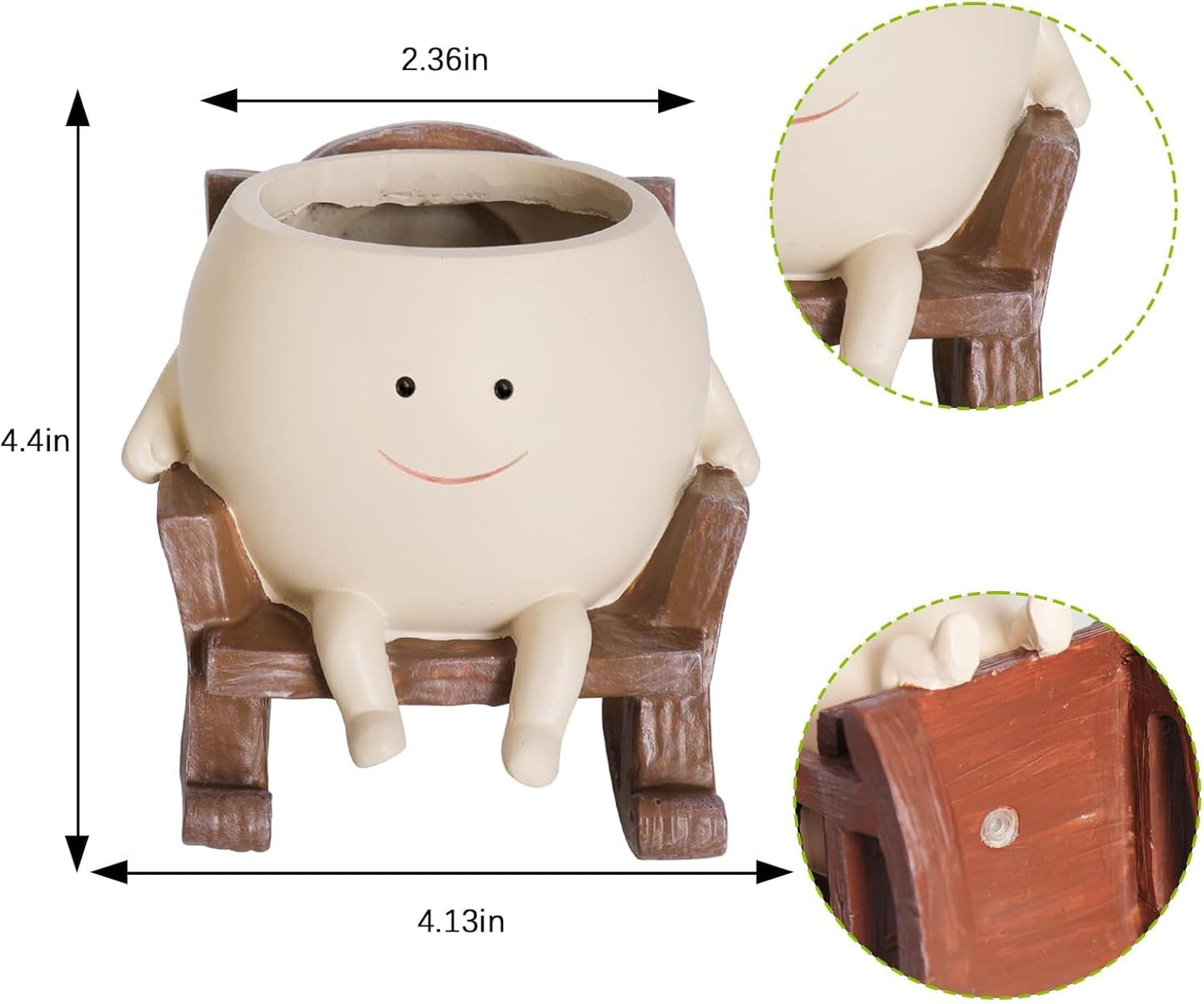 Charming Rocking Chair Planter Pot