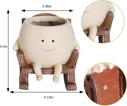 Charming Rocking Chair Planter Pot