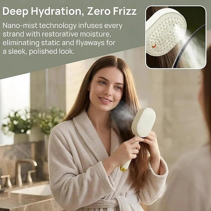 Cartliv™ Rechargeable Hair Straightener Brush with Detangling Comb