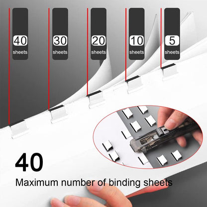 Cartliv™Reusable Handheld Push Stapler- 2 Pcs Combo  With 100 Clips