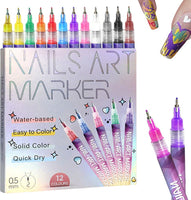 Vibrant Nail Art Pen Set 12 Colors