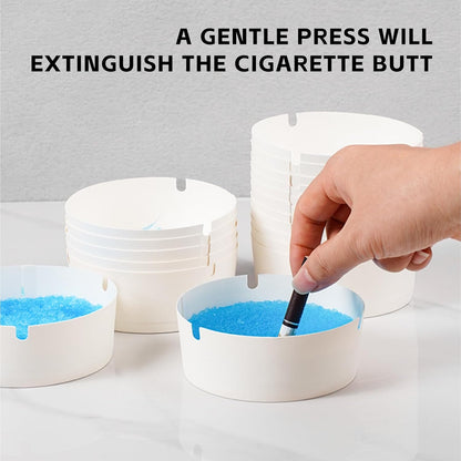 Cartliv™ Ashtray 25-Pack, Portable & Eco-Friendly Paper Ashtrays with Deodorizing Smokeless Gel