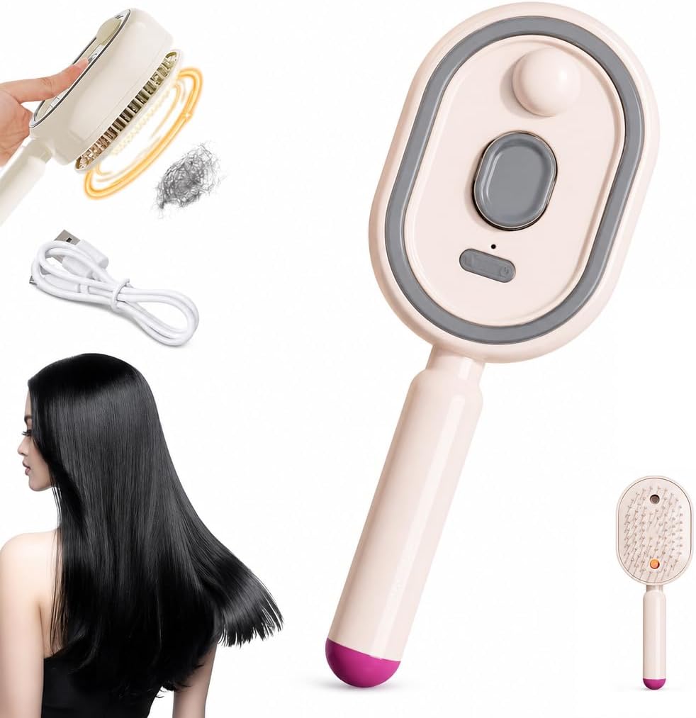 Cartliv™ Rechargeable Hair Straightener Brush with Detangling Comb