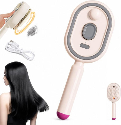 Cartliv™ Rechargeable Hair Straightener Brush with Detangling Comb