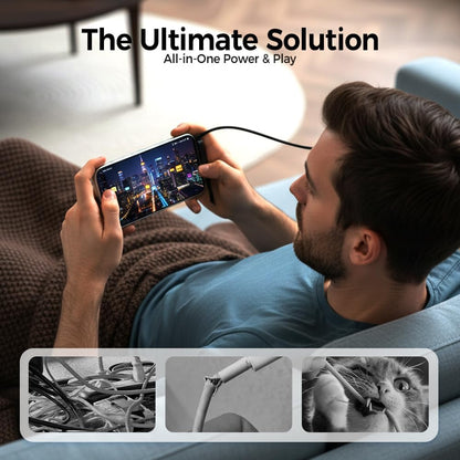 240W Ultra-Fast Charging Cable with Built-In Phone Stand-Type C for Iphone And Samsung