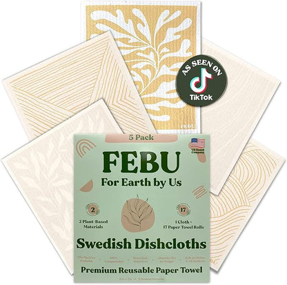Eco-Friendly Swedish Dishcloths 5 Pack