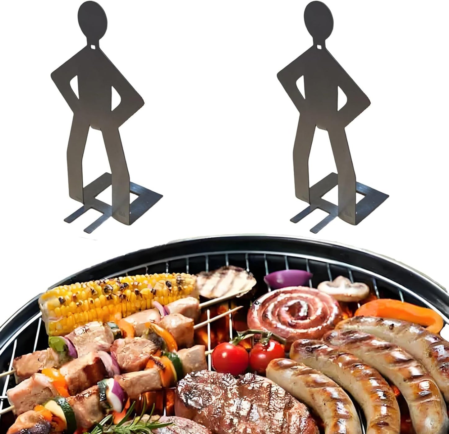Standing Man BBQ Sausage Holder-2 pcs Combo