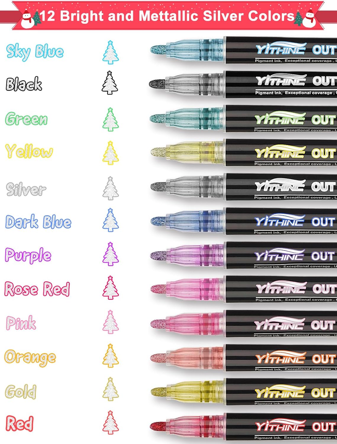 Glitter Shimmer Gel Pens Set