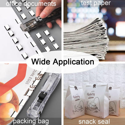 Cartliv™Reusable Handheld Push Stapler- 2 Pcs Combo  With 100 Clips