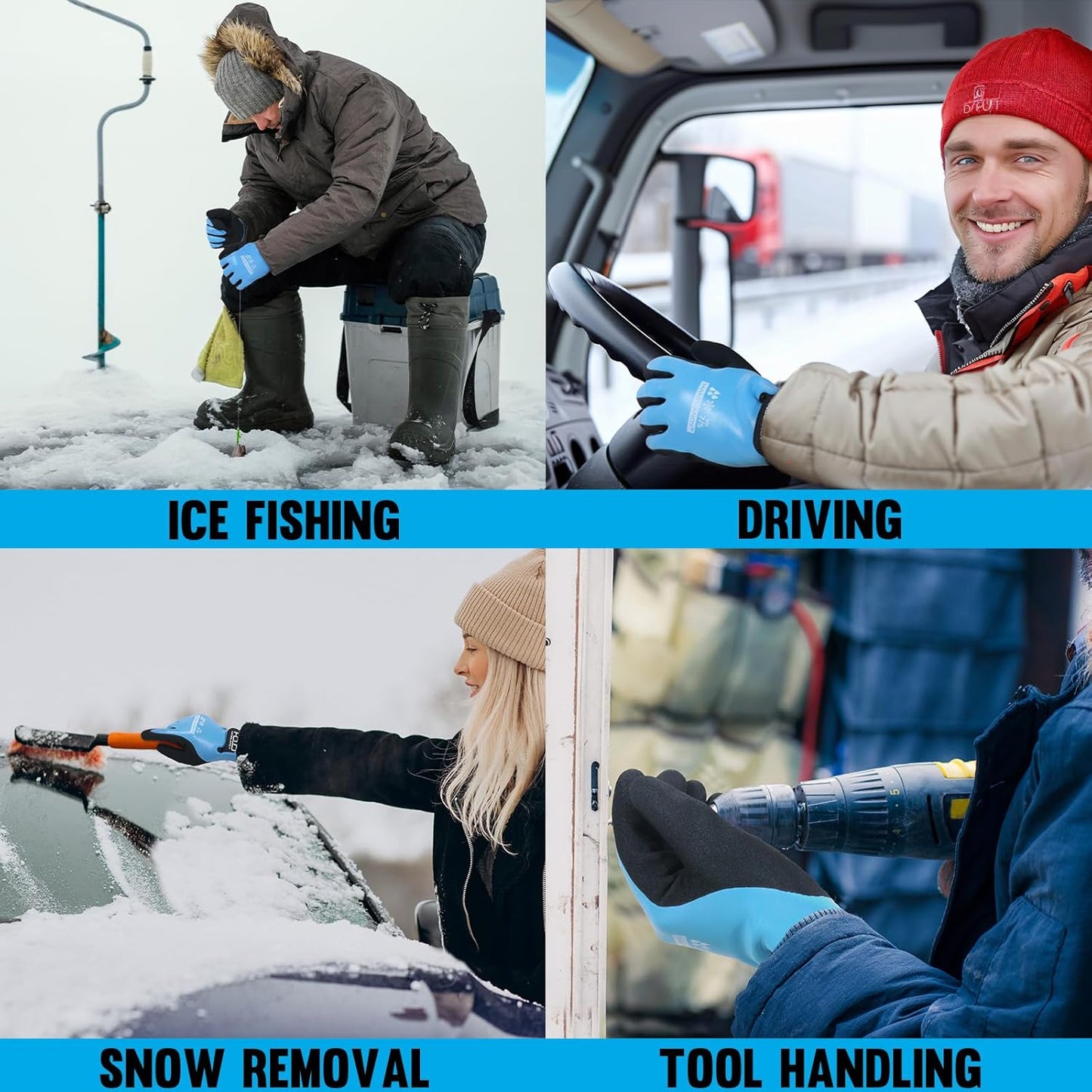 Premium Waterproof Winter Work Gloves
