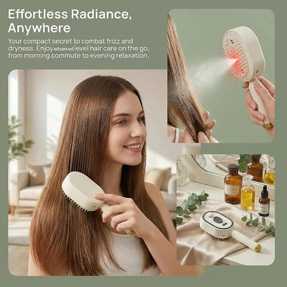 Cartliv™ Rechargeable Hair Straightener Brush with Detangling Comb