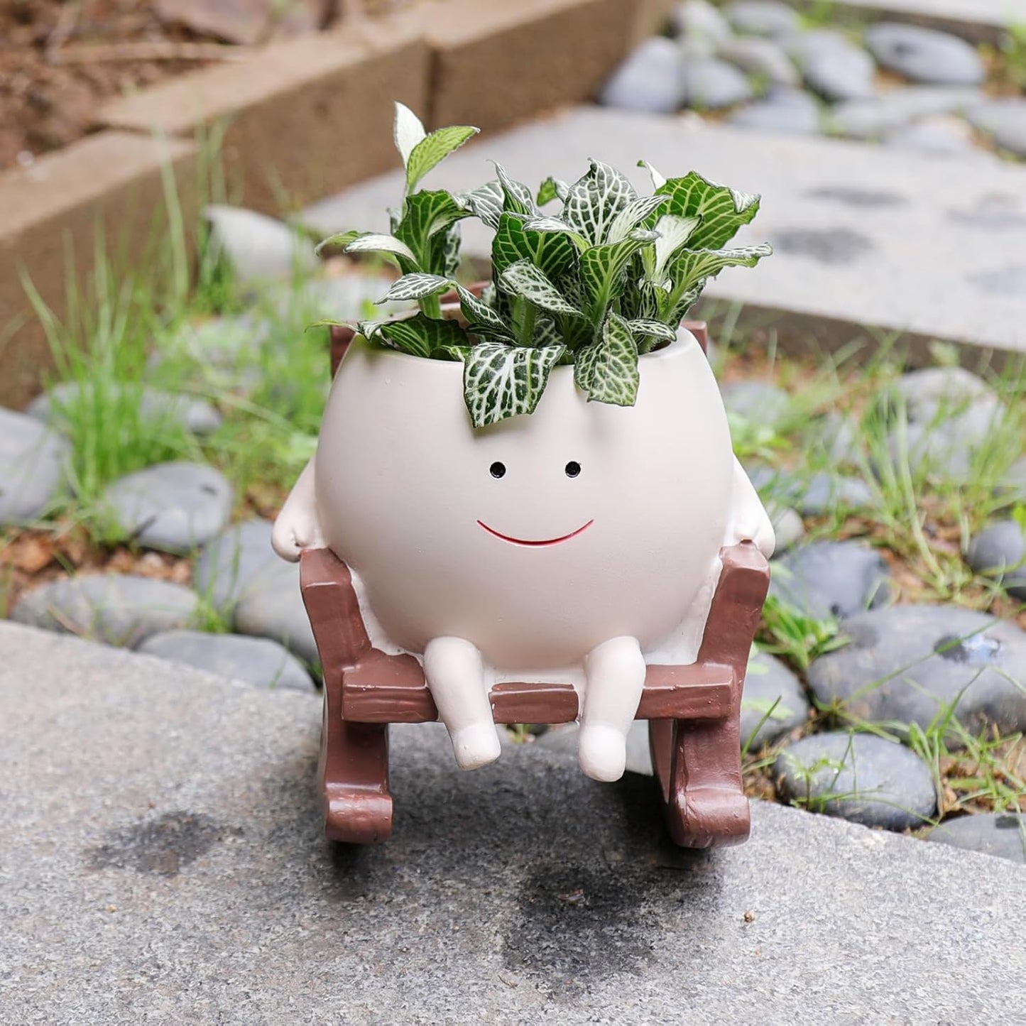 Charming Rocking Chair Planter Pot