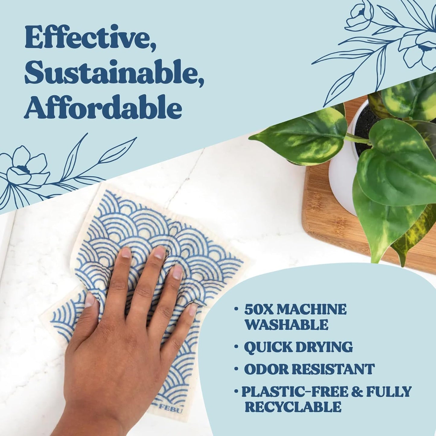 Eco-Friendly Swedish Dishcloths 5 Pack