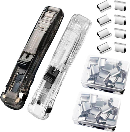 Cartliv™Reusable Handheld Push Stapler- 2 Pcs Combo  With 100 Clips