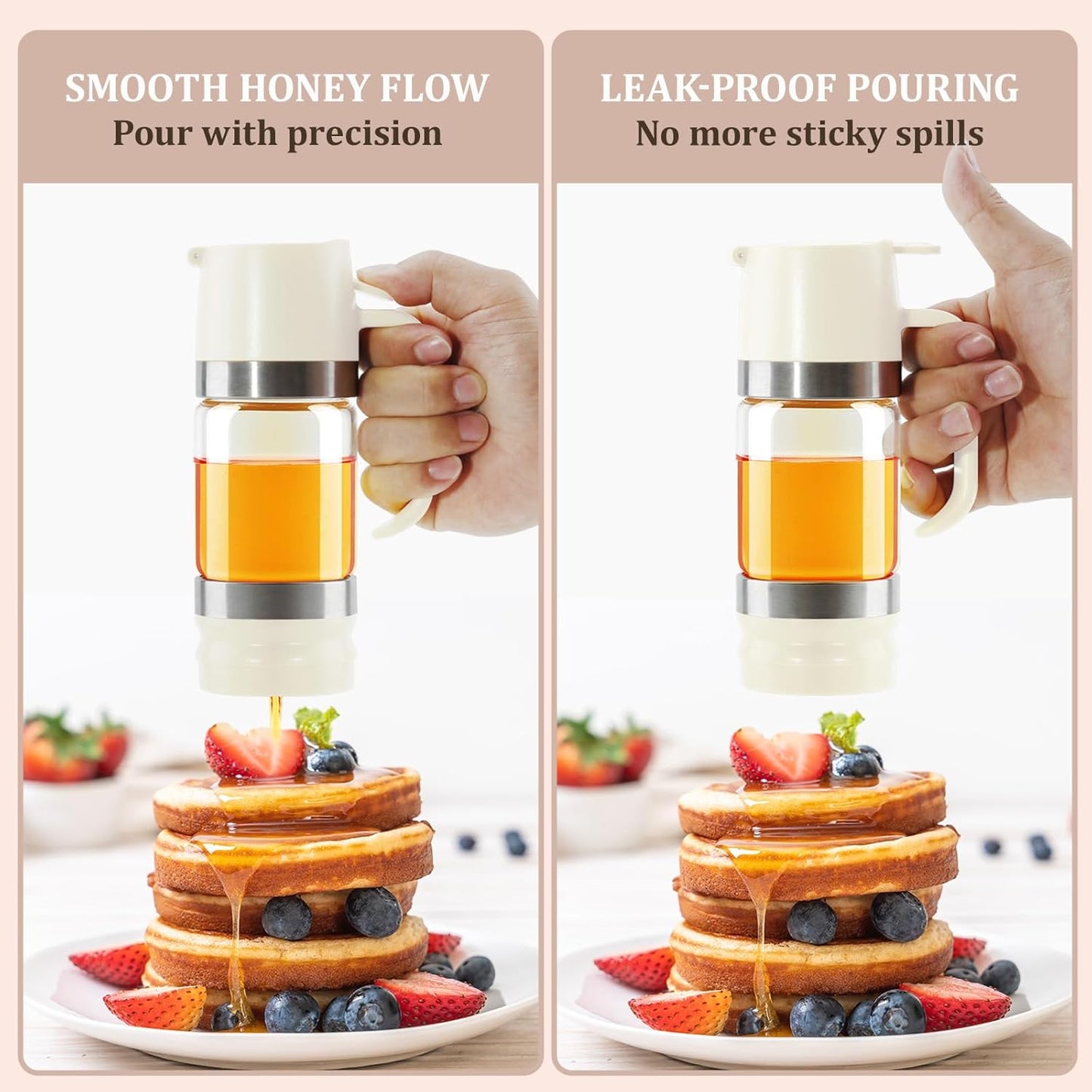 Glass Honey Dispenser Pot