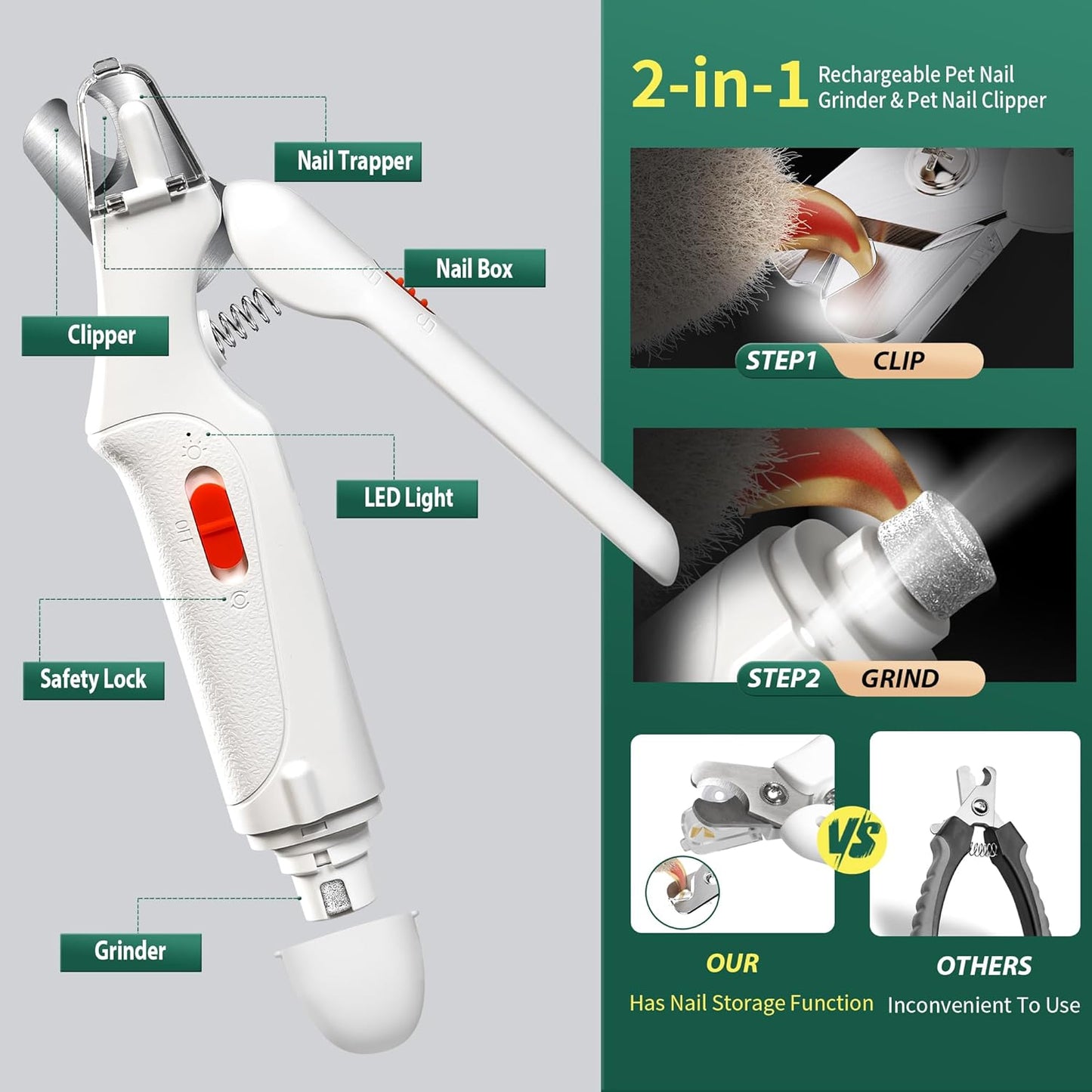 Led Light Grooming Clipper
