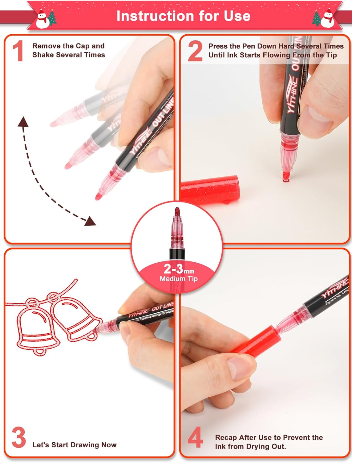Glitter Shimmer Gel Pens Set