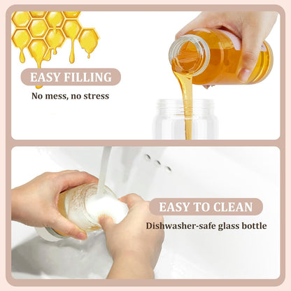 Glass Honey Dispenser Pot