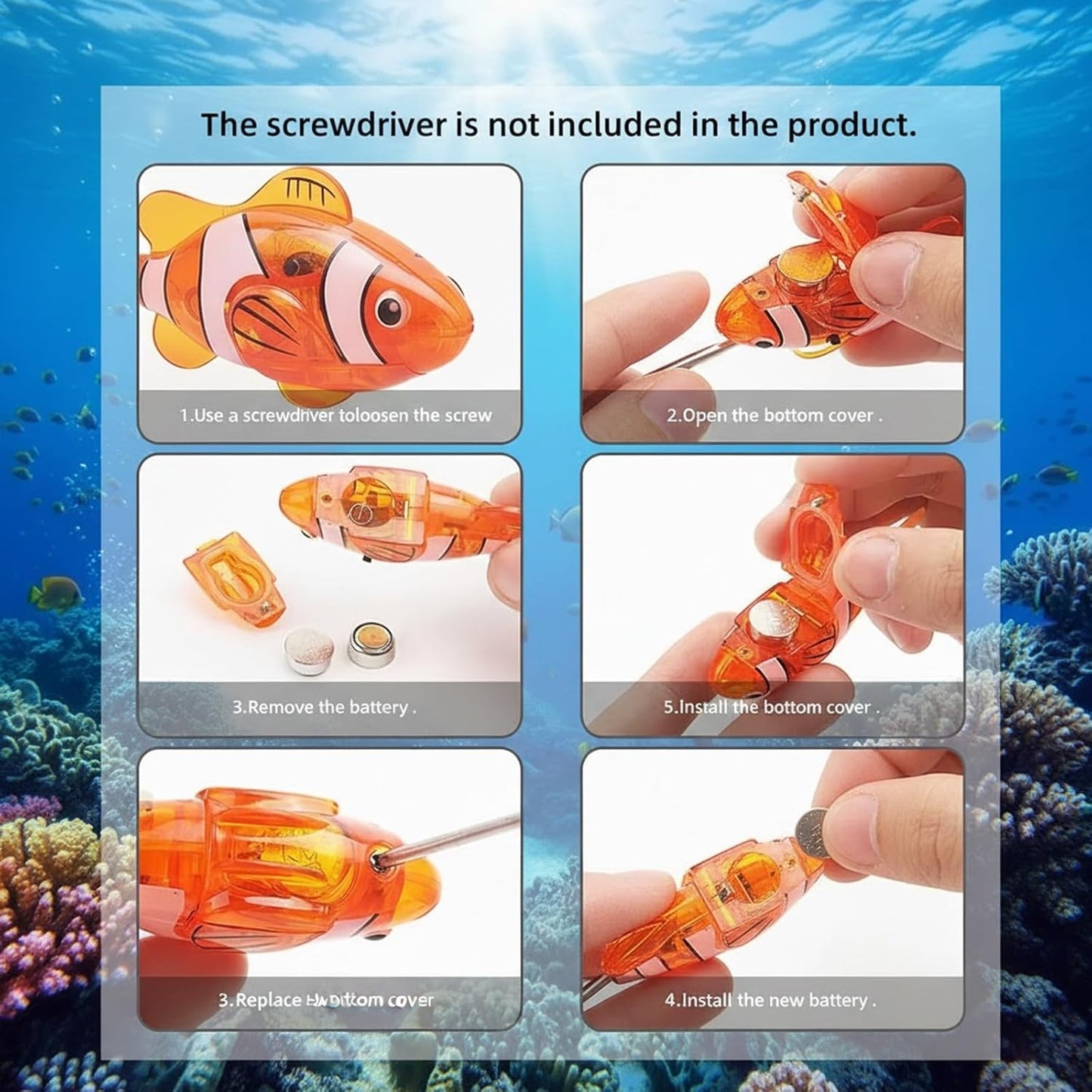 Cartliv™ AquaGlow Magic Fish – Water-Activated LED Swimming Toy (8PCS)