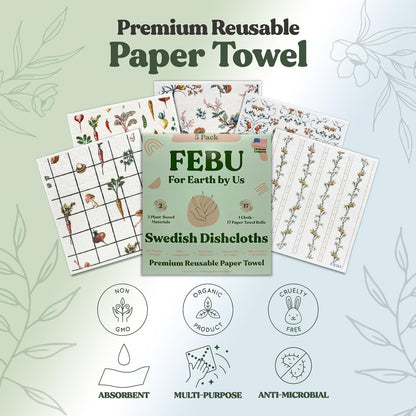 Eco-Friendly Swedish Dishcloths 5 Pack