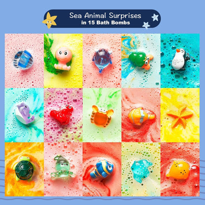 Cartliv™ Bath Bombs for Kids with Toys Inside (15 Pcs)
