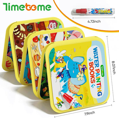 Magic Water Reveal Coloring Set -3 Book  Combo
