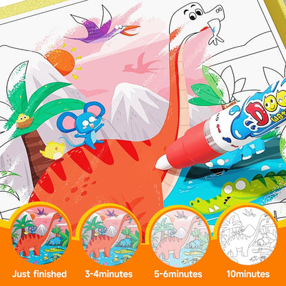 Magic Water Reveal Coloring Set -3 Book  Combo