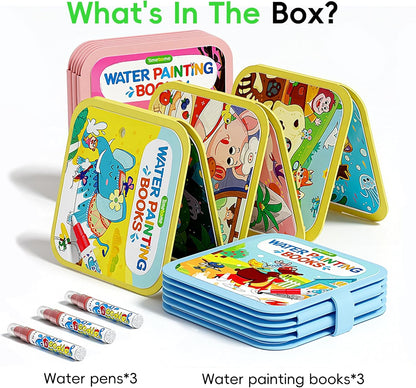 Magic Water Reveal Coloring Set -3 Book  Combo