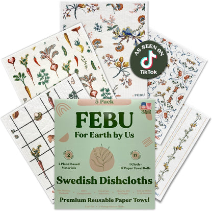Eco-Friendly Swedish Dishcloths 5 Pack