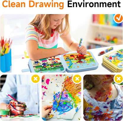 Magic Water Reveal Coloring Set -3 Book  Combo