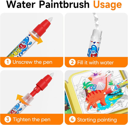 Magic Water Reveal Coloring Set -3 Book  Combo