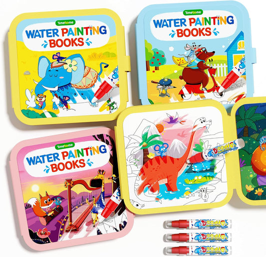 Magic Water Reveal Coloring Set -3 Book  Combo