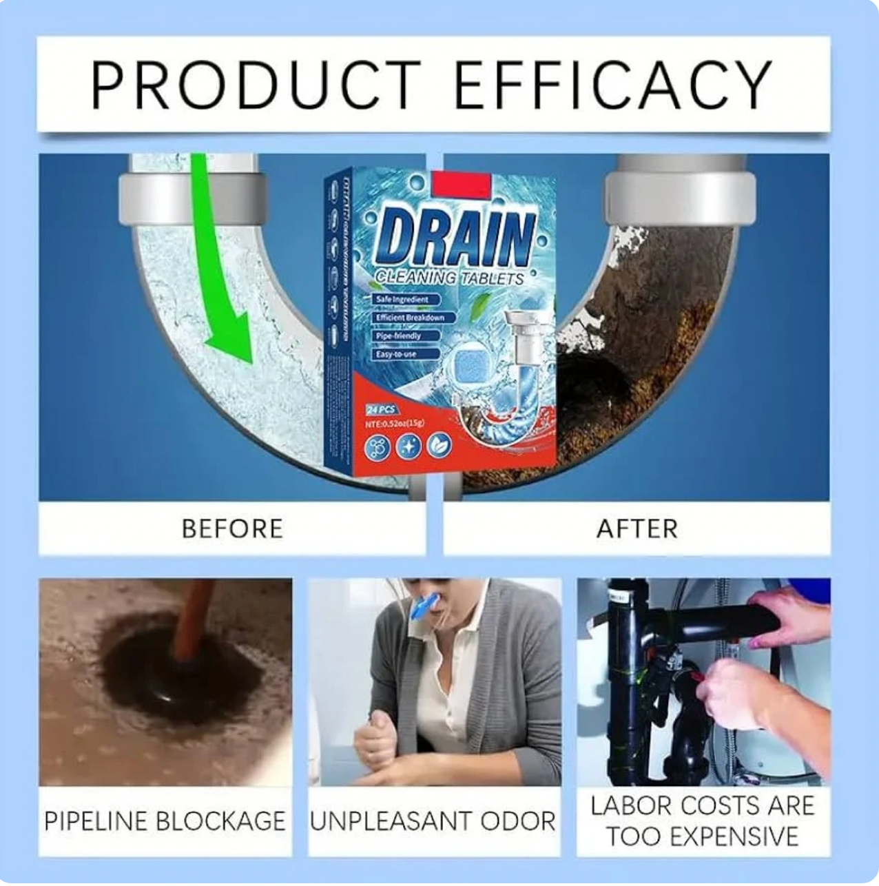 Cartliv™ Premium Drain Cleaner Tablets