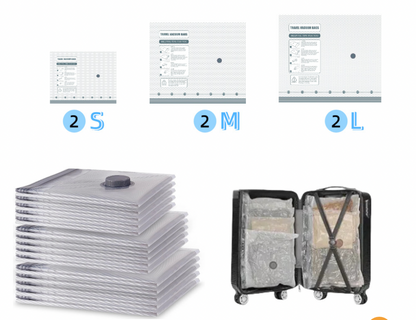 Travel Compression Vacuum Bags with Pump Combo