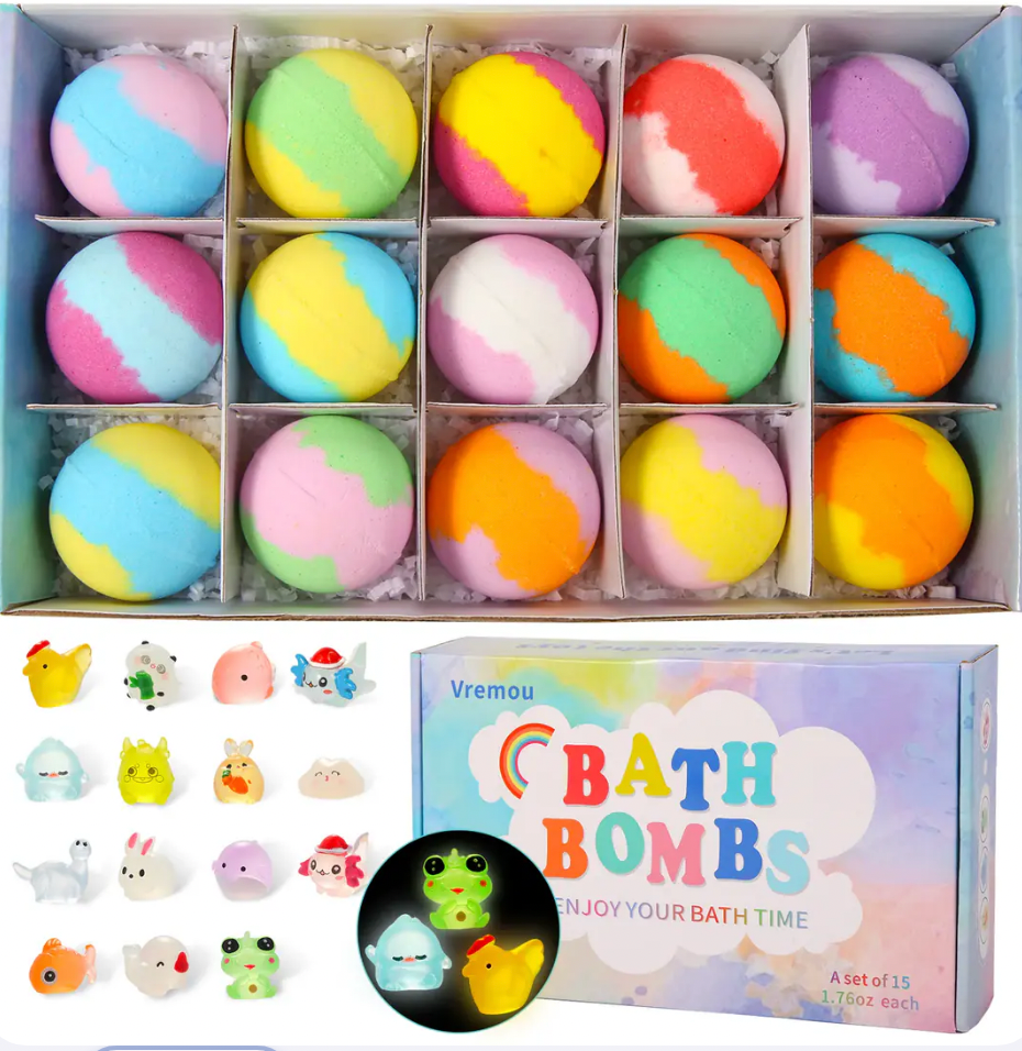 Cartliv™ Bath Bombs for Kids with Toys Inside (15 Pcs)